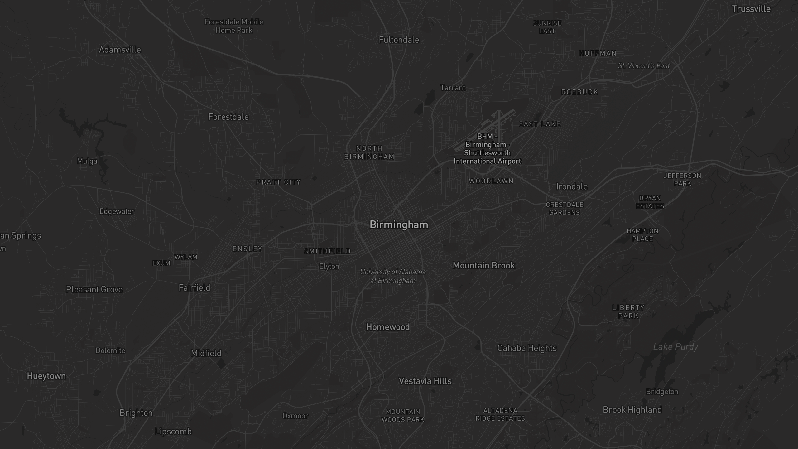 Aerial 3D map of Alabama with highlighted care provider regions — The Care Ratings