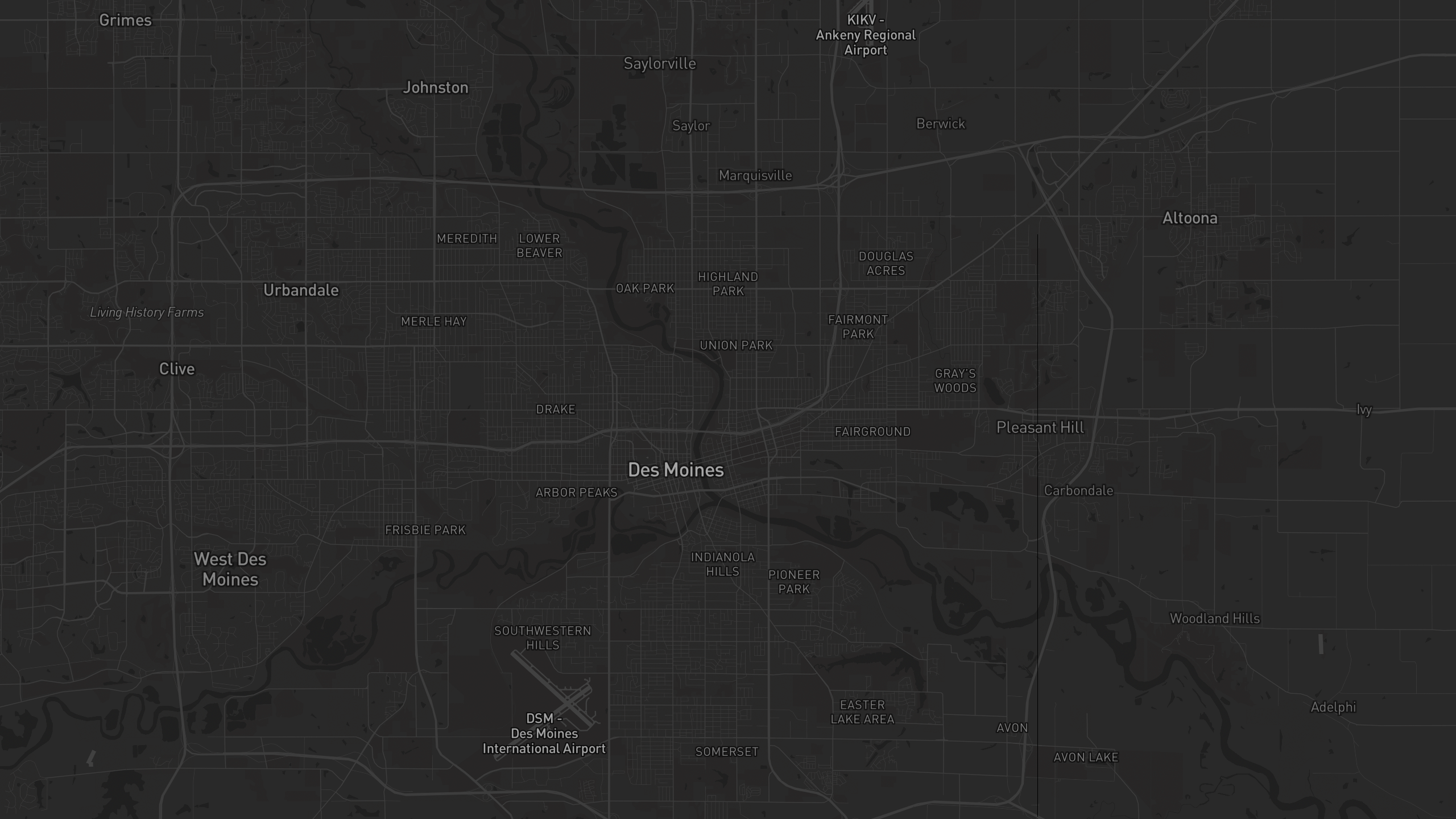 Aerial 3D map of Iowa with highlighted care provider regions — The Care Ratings