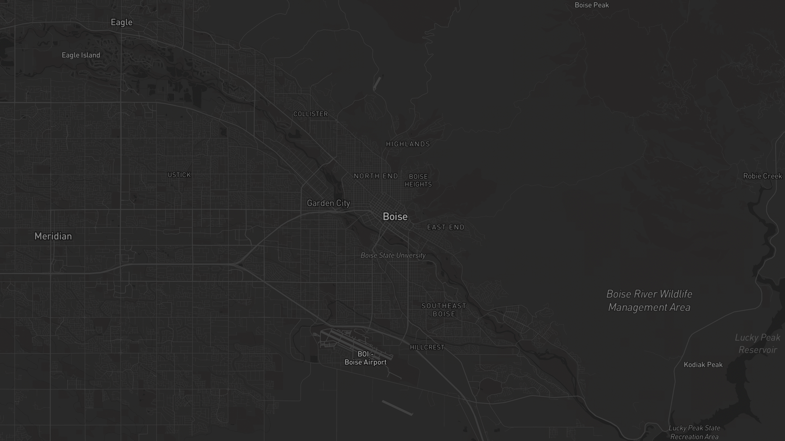 Aerial 3D map of Idaho with highlighted care provider regions — The Care Ratings