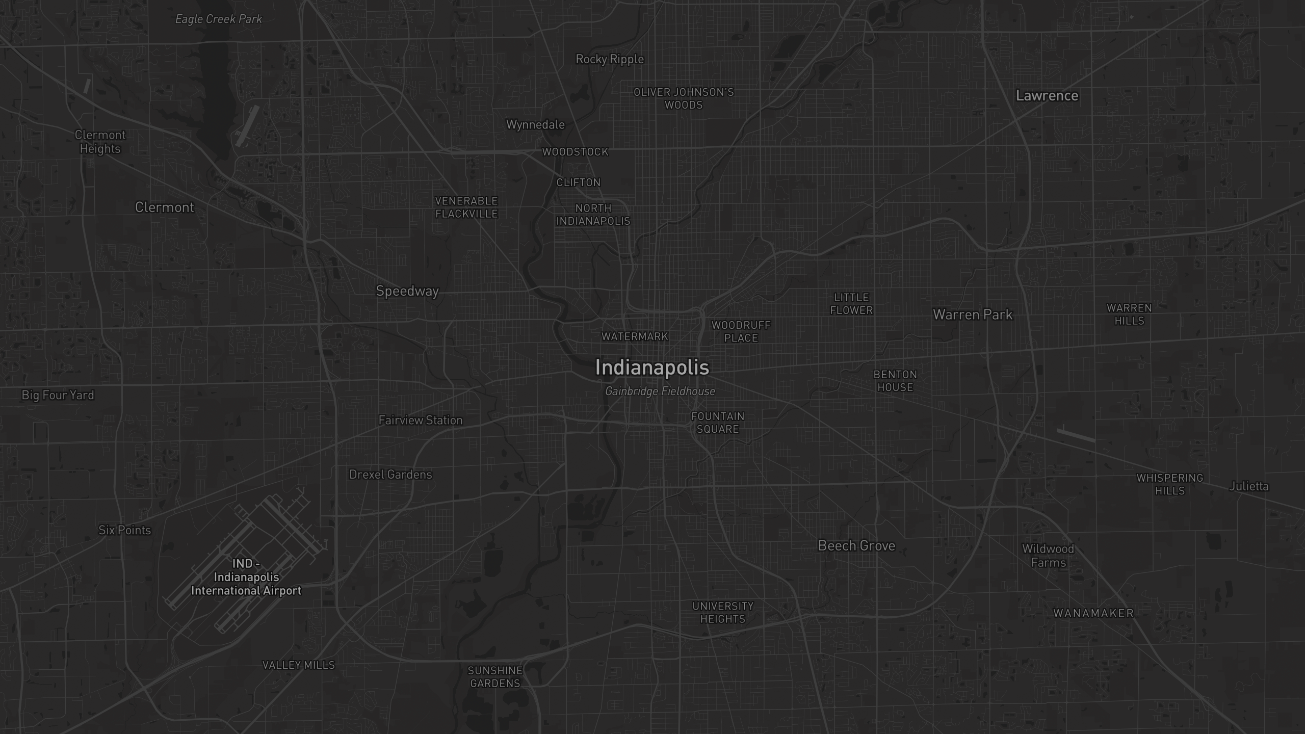 Aerial 3D map of Indiana with highlighted care provider regions — The Care Ratings