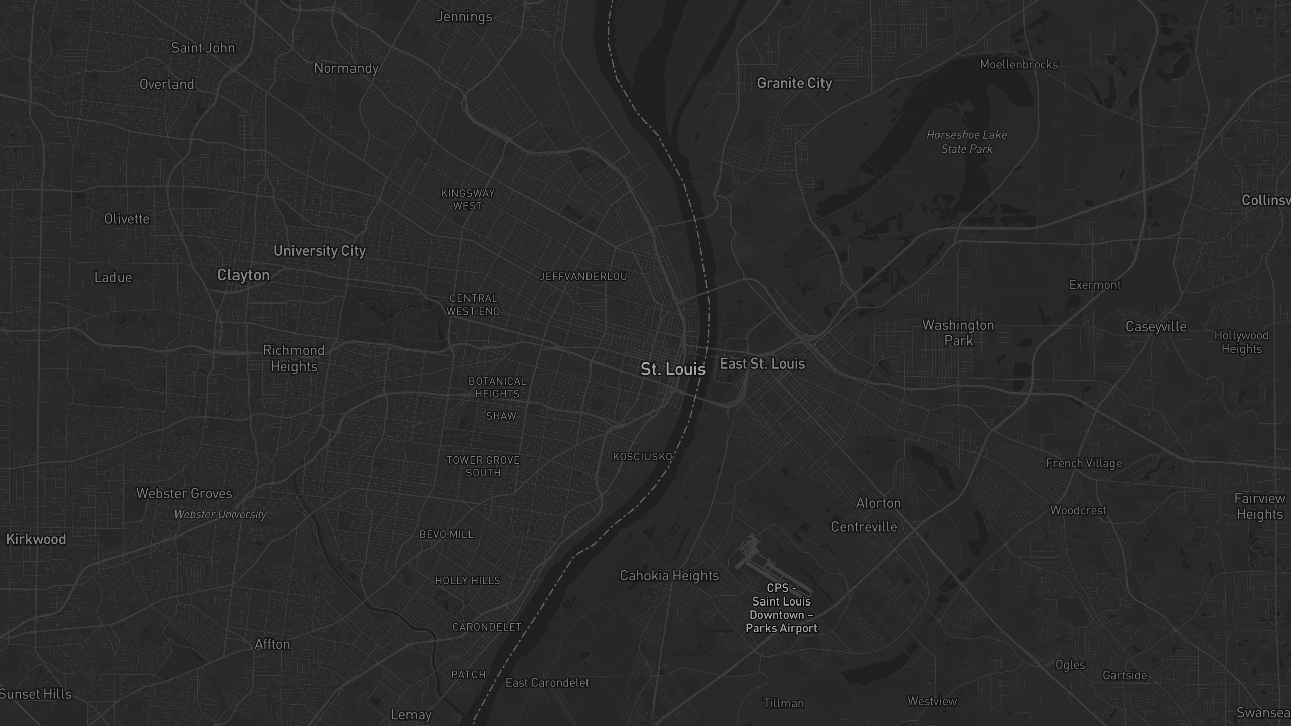 Aerial 3D map of Missouri with highlighted care provider regions — The Care Ratings