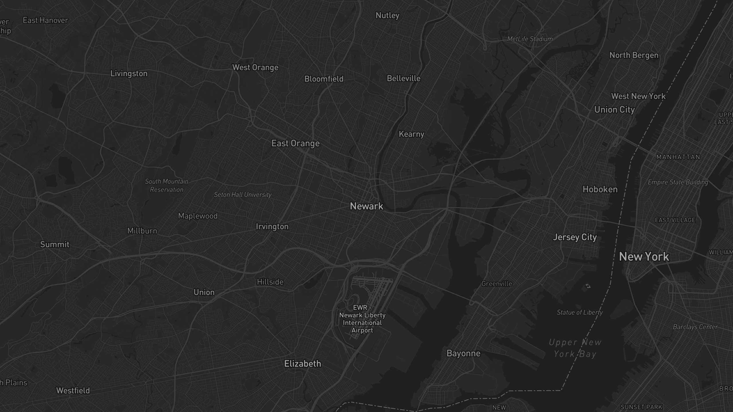 Aerial 3D map of New Jersey with highlighted care provider regions — The Care Ratings
