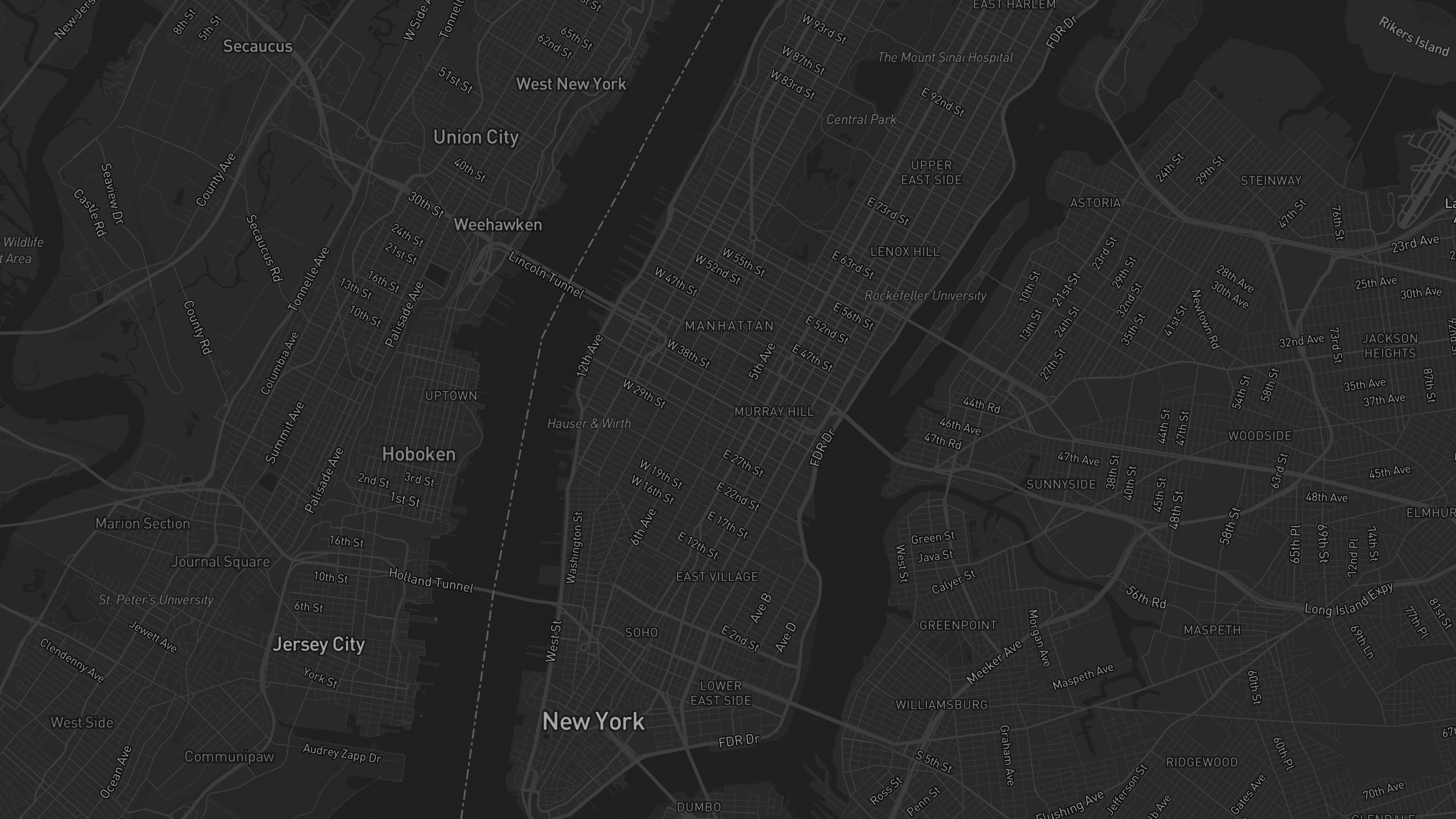 Aerial 3D map of New York with highlighted care provider regions — The Care Ratings
