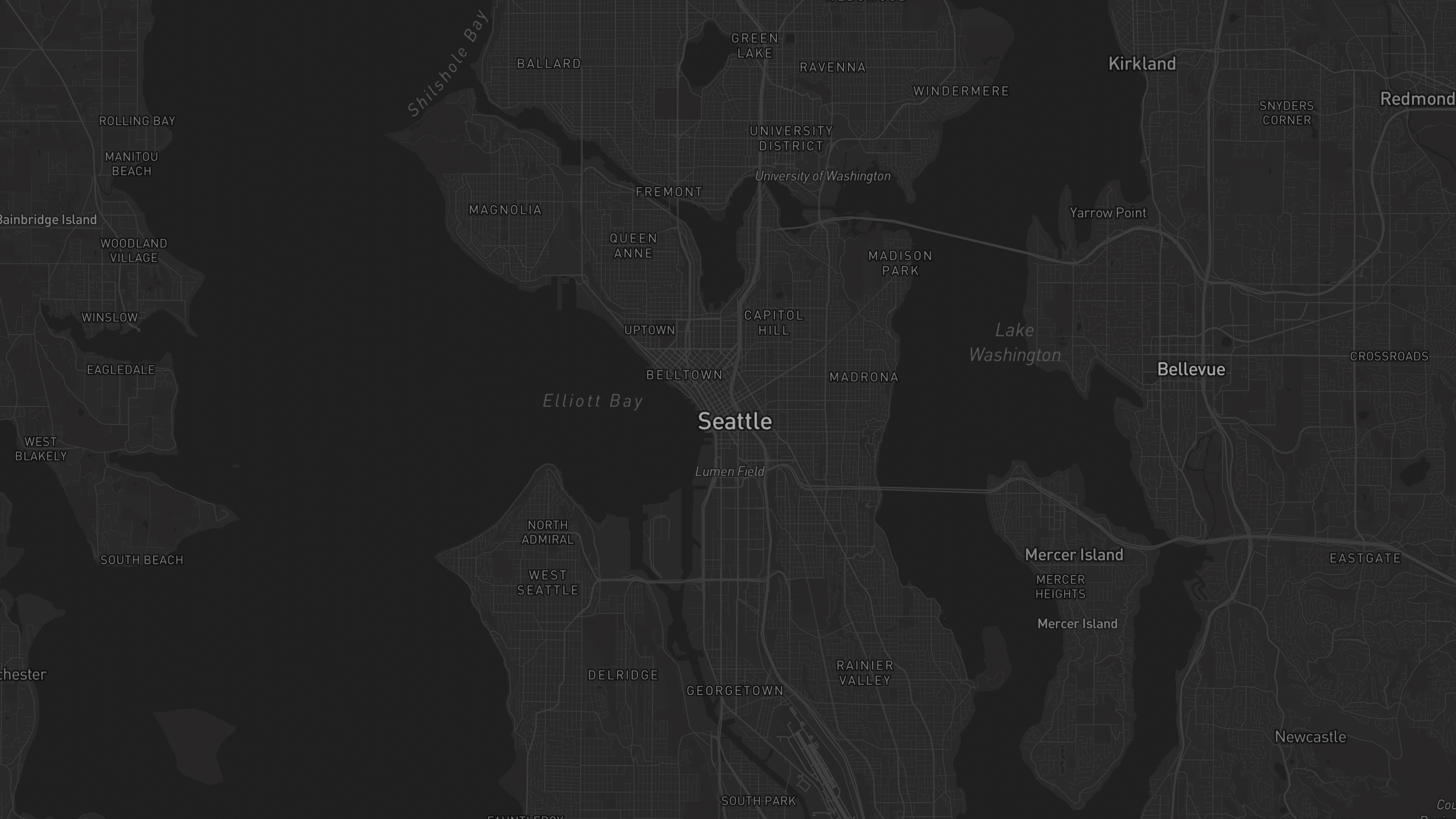 Aerial 3D map of Washington with highlighted care provider regions — The Care Ratings