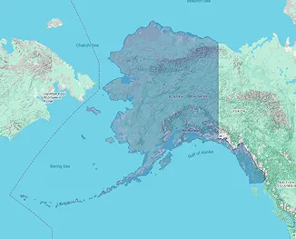 Map of Alaska showing skilled nursing and long-term care facility coverage across the Last Frontier